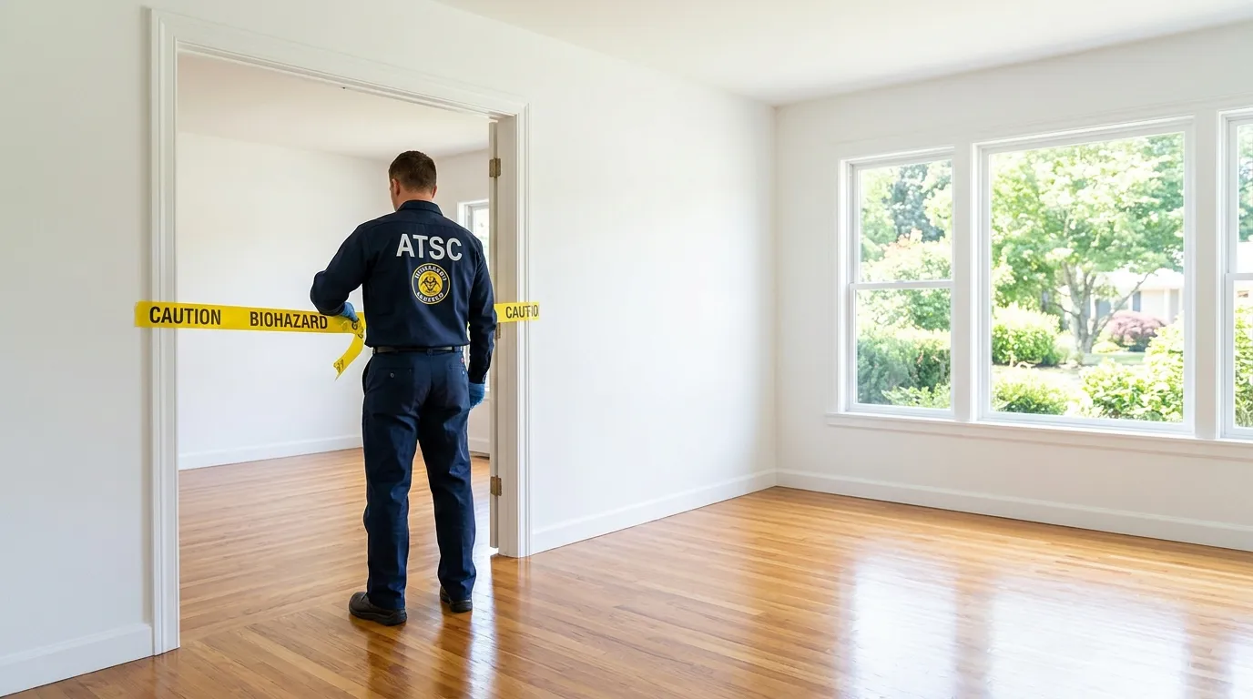Certified biohazard cleanup crew performing Decomposition Cleanup in East San Gabriel